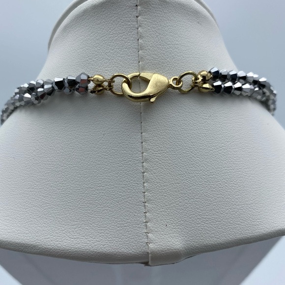 Vintage Inspired Sparkly Multi Faceted Glass Beads Double Strand Necklace - Picture 4 of 10